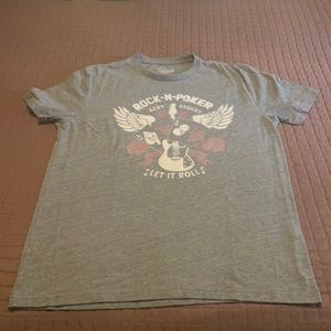 Lucky brand rock-N-roll poker shirt